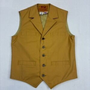 Schaefer Outfitter 705 Mens Western Vest Tan Canvas Made in USA Medium Ranger
